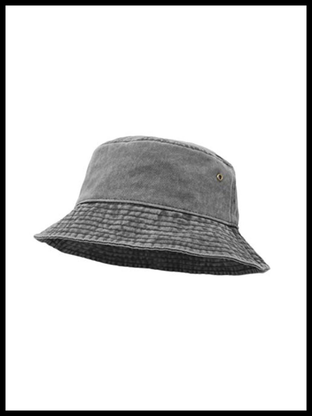 Washed Denim Cotton Bucket Hat Wide Brim Sun Hat for Fishing Hiking Beach
